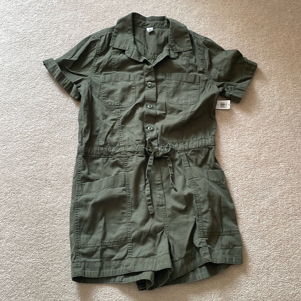 Old navy army green jumpsuit